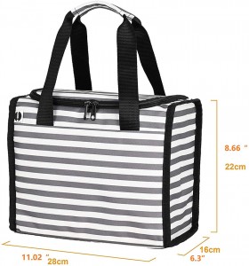 16 Cans Insulated Lunch Bag Water-Resistant Soft Cooler Bag for Work-School-Picnic