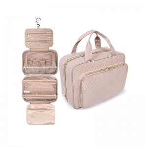 Organizador de maquiagem de viagem com bolsa de cosméticos de viagem personalizada de nylon transparente aprovada pela TSA