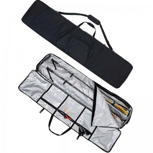 High Quality OEM Accept Rolling Double Ski Bag Travel Bag cross country ski bag with wheels with 5 Storage Compartments