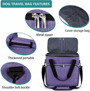 Dog Travel Bag, Pet Traveling Organizer Tote Bag, Dog Walking Bag